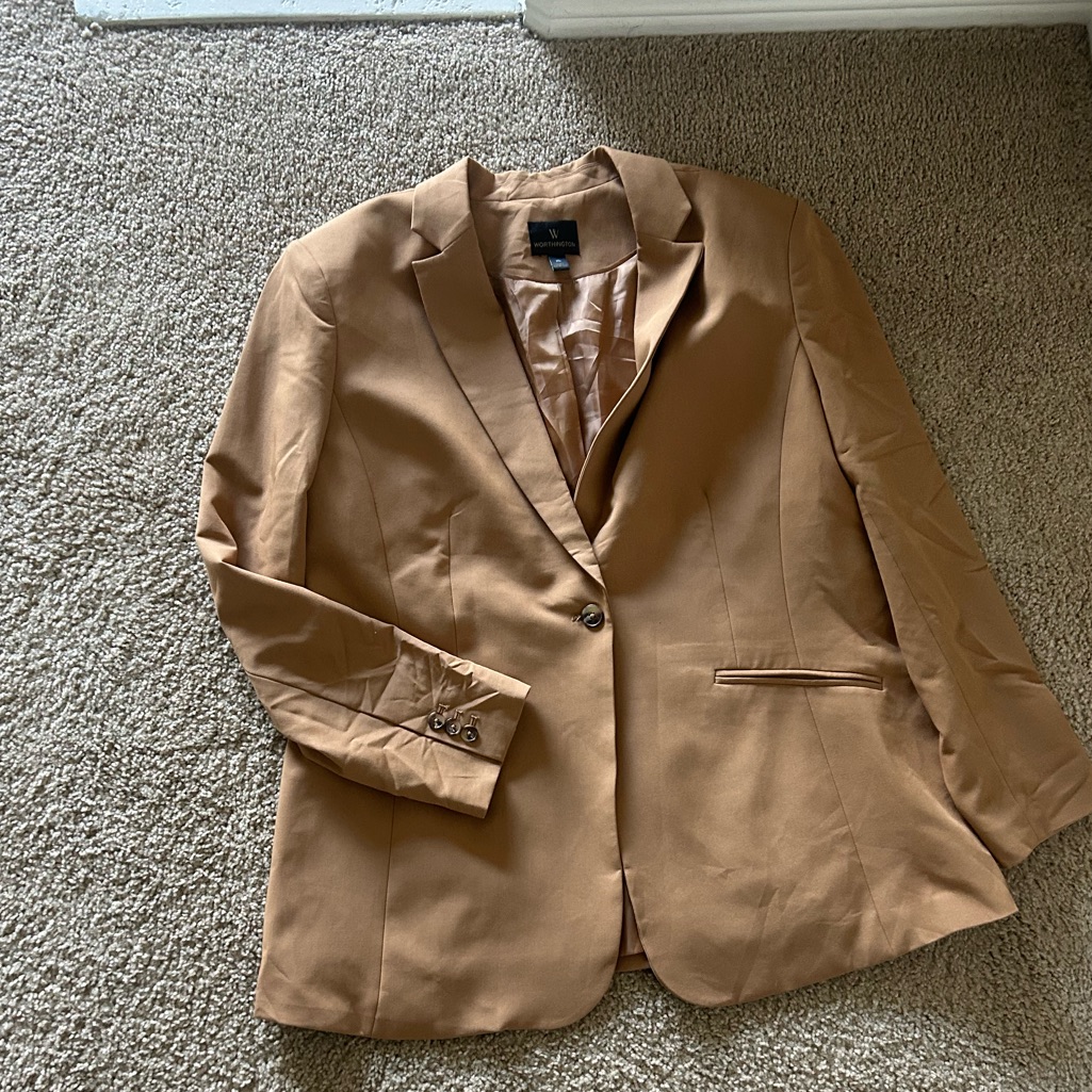 Single Button Brown Blazer